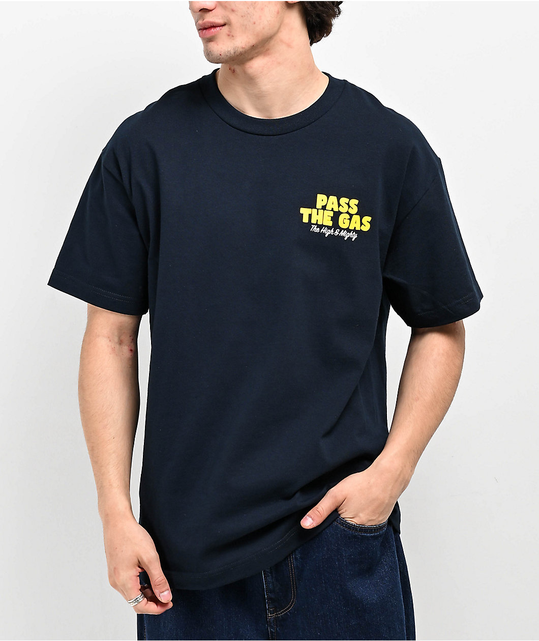 High & Mighty Gas Navy T-Shirt