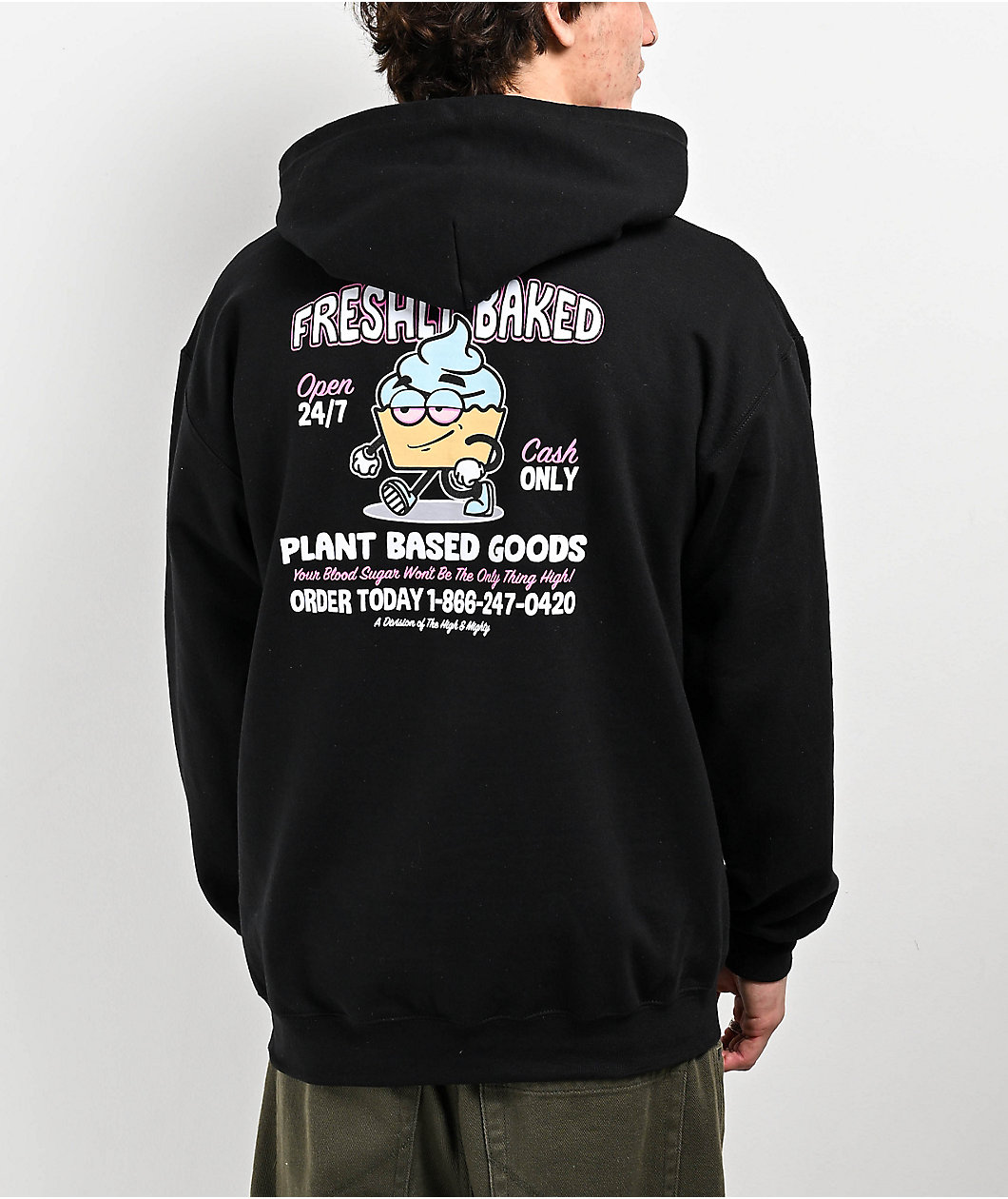 High & Mighty Too Sweet Black Zip Hoodie