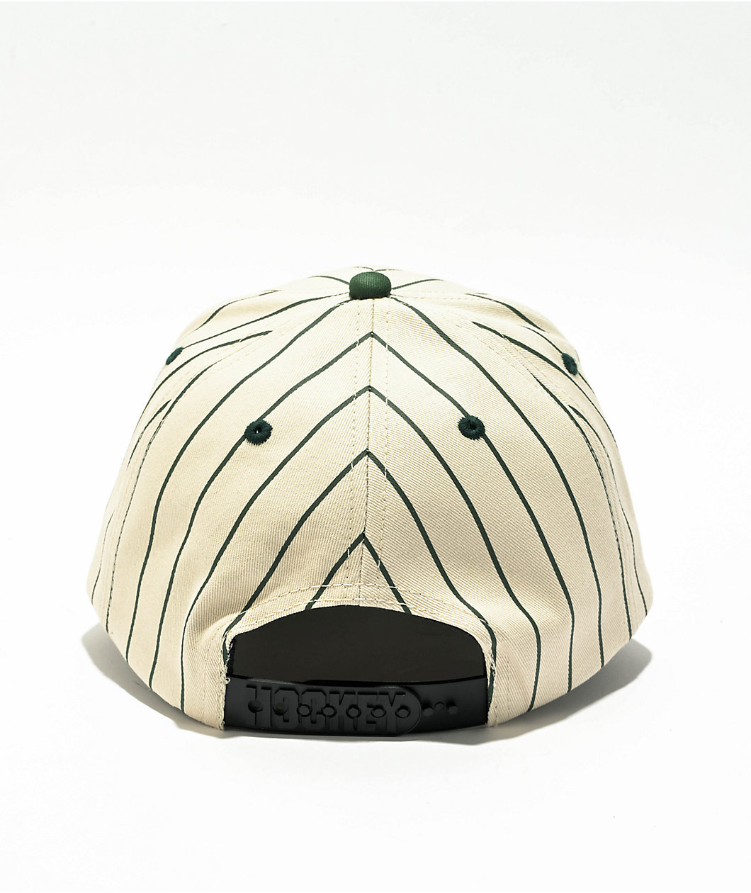 Hockey Pinstriped Cream & Green Snapback Hat