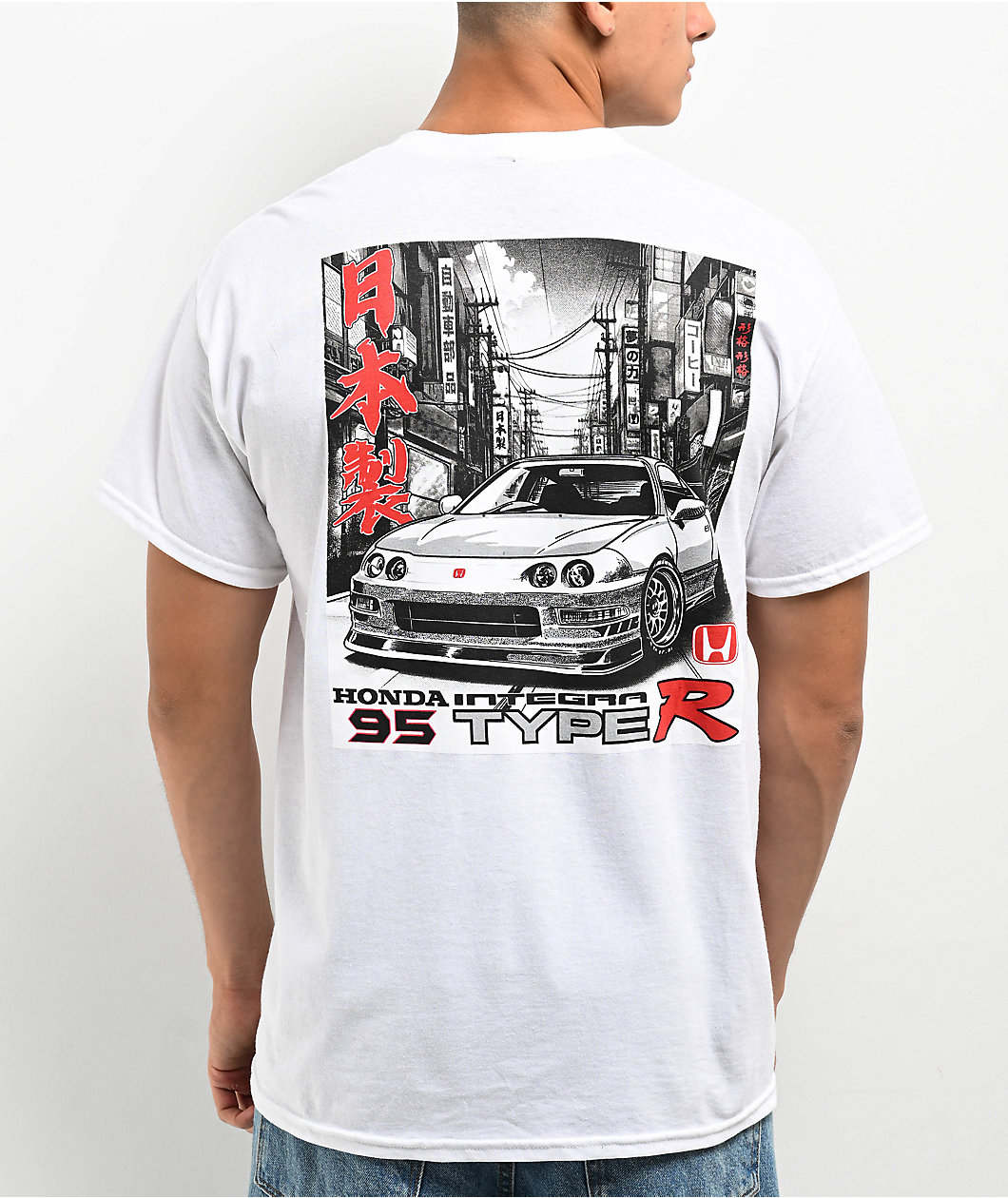 Honda 95 Integra Type R White T-Shirt