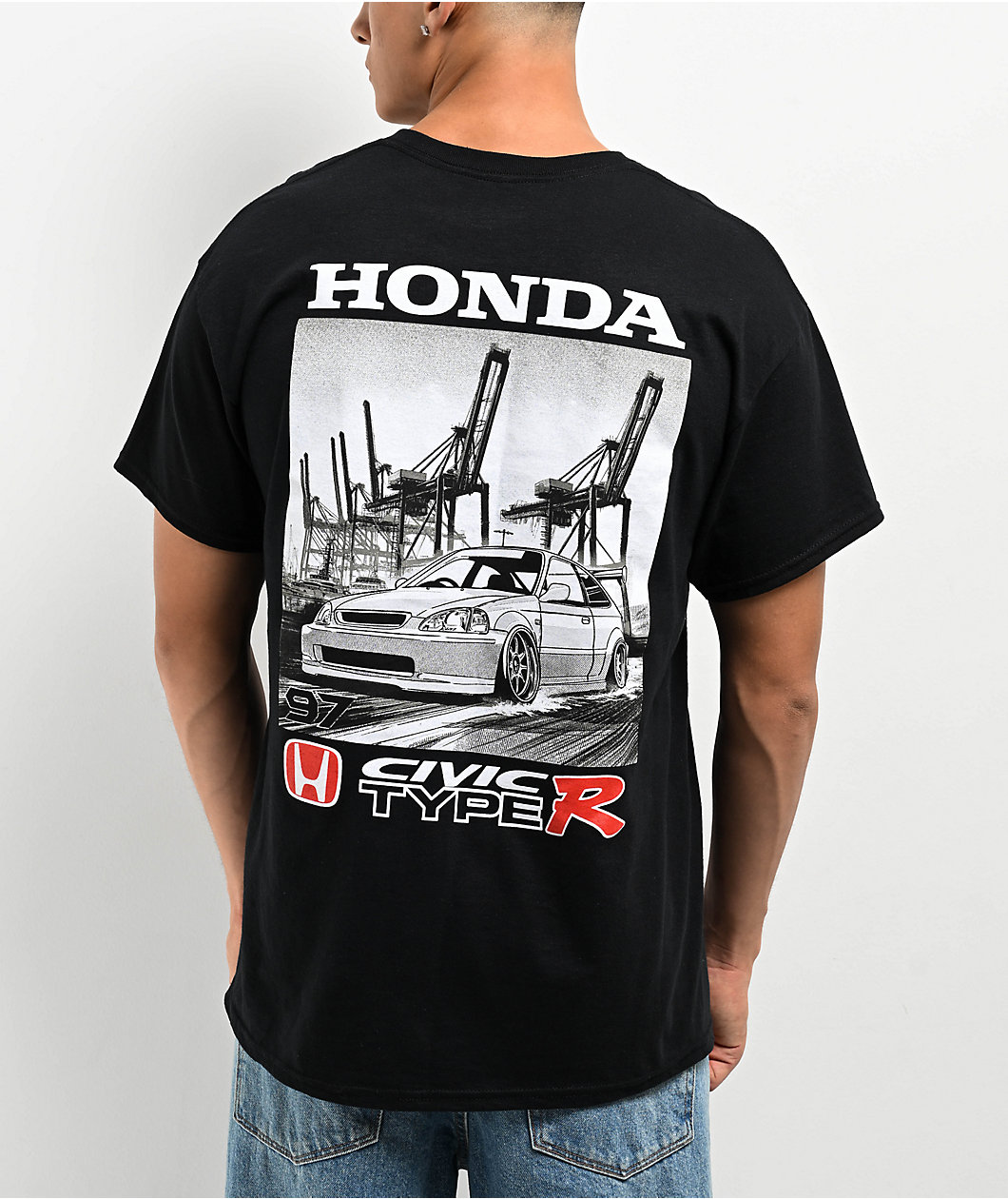 Honda 97 Civic Type R Black T-Shirt