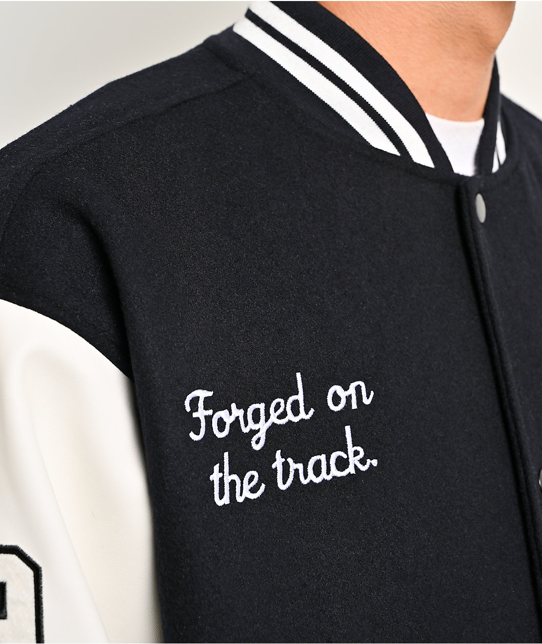 Honda Breed Navy & White Varsity Jacket