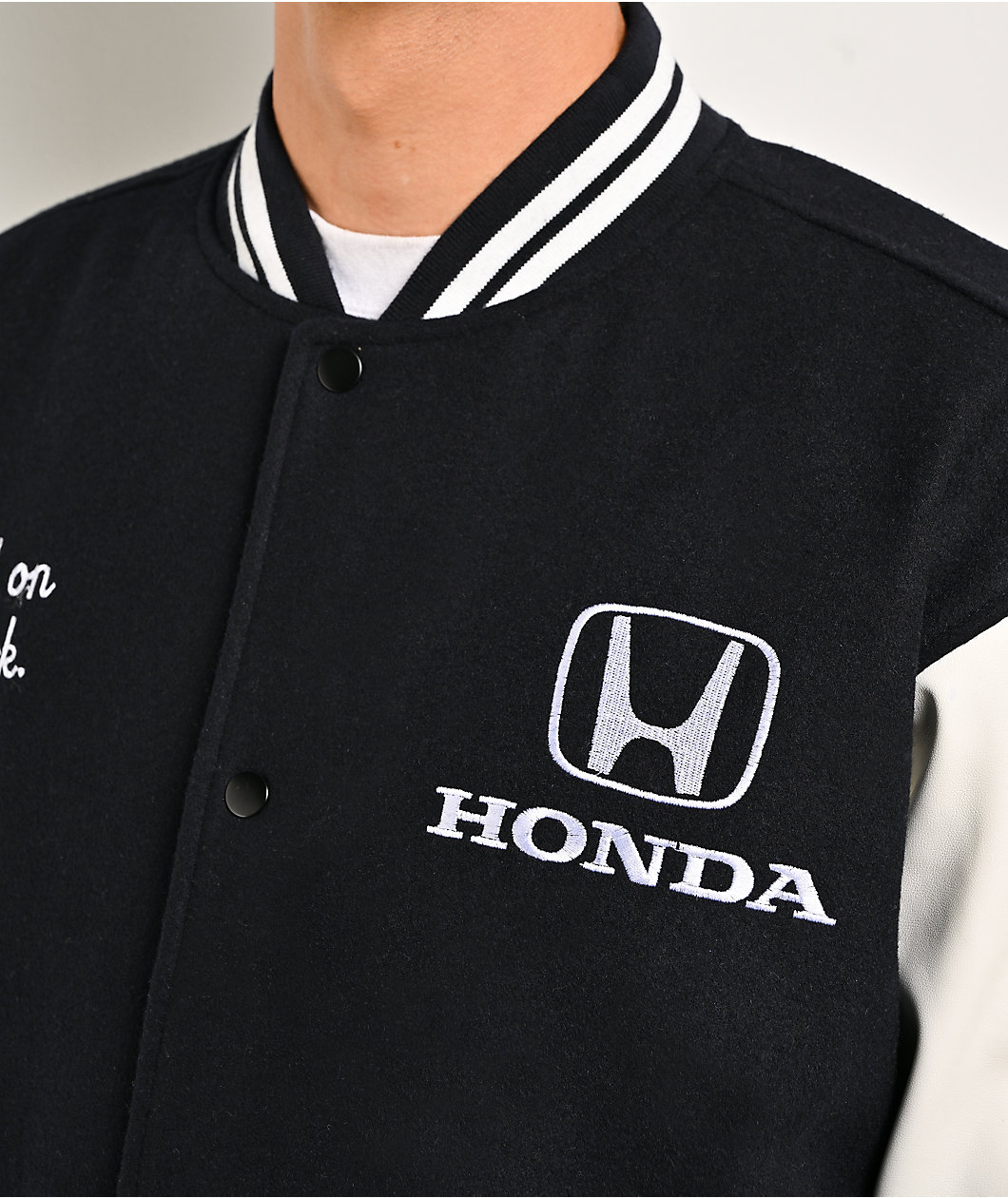 Honda Breed Navy & White Varsity Jacket
