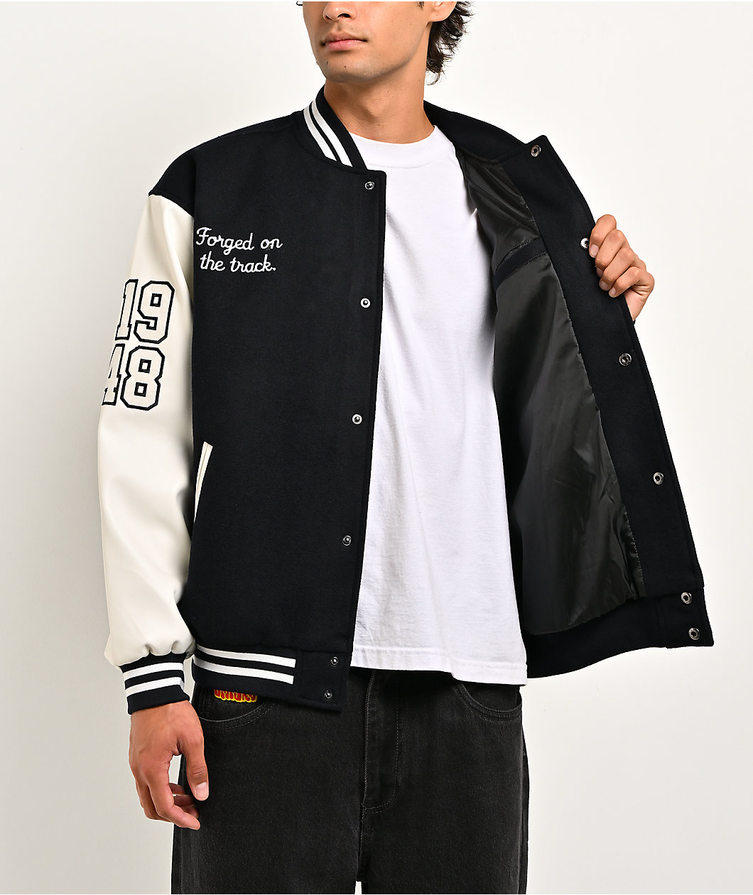 Honda Breed Navy & White Varsity Jacket