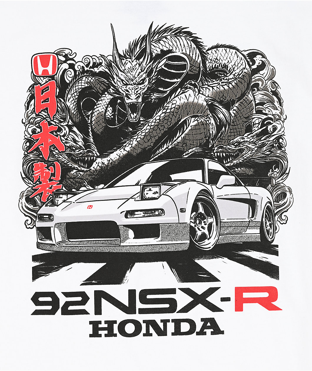 Honda Kids Dragon 92 White T-Shirt