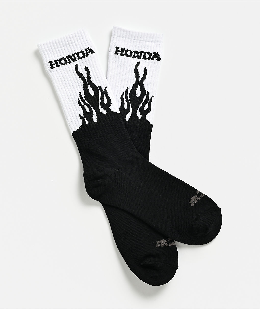 Honda LA Flames Black & White Crew Socks