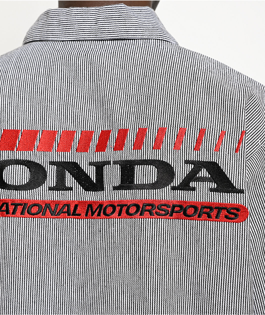 Honda Marked White Quarter Zip Work Shirt