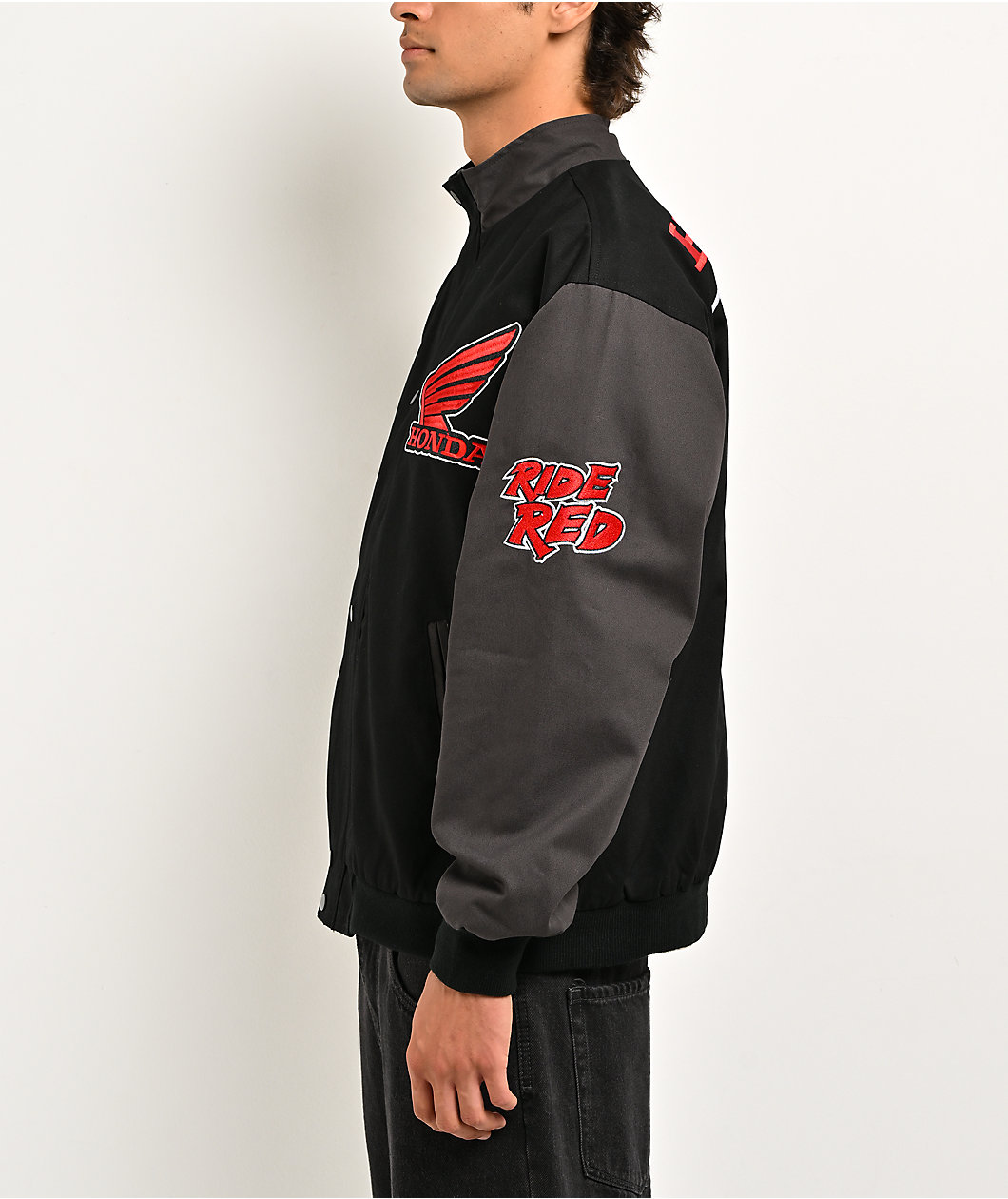 Honda Precision Black & Grey Racing Jacket
