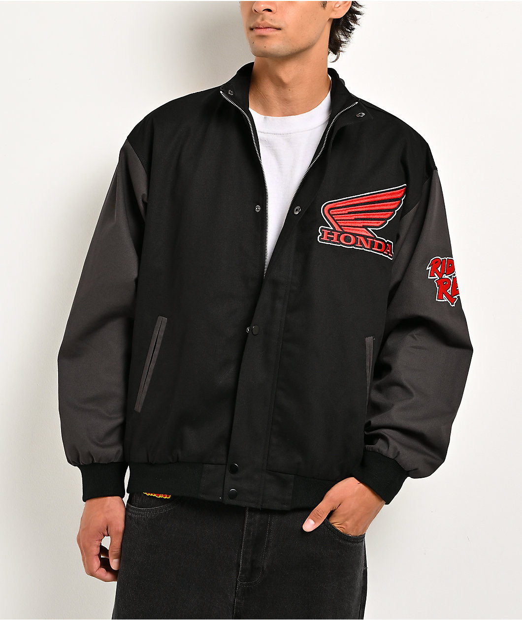 Honda Precision Black & Grey Racing Jacket