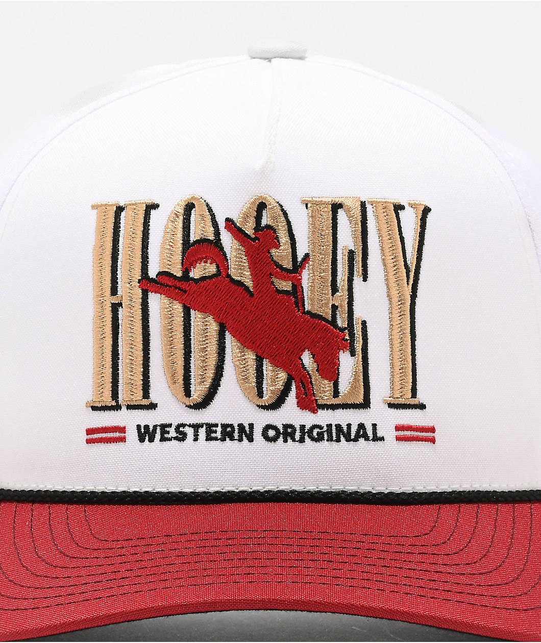 Hooey Wild Ride White & Red Trucker Hat
