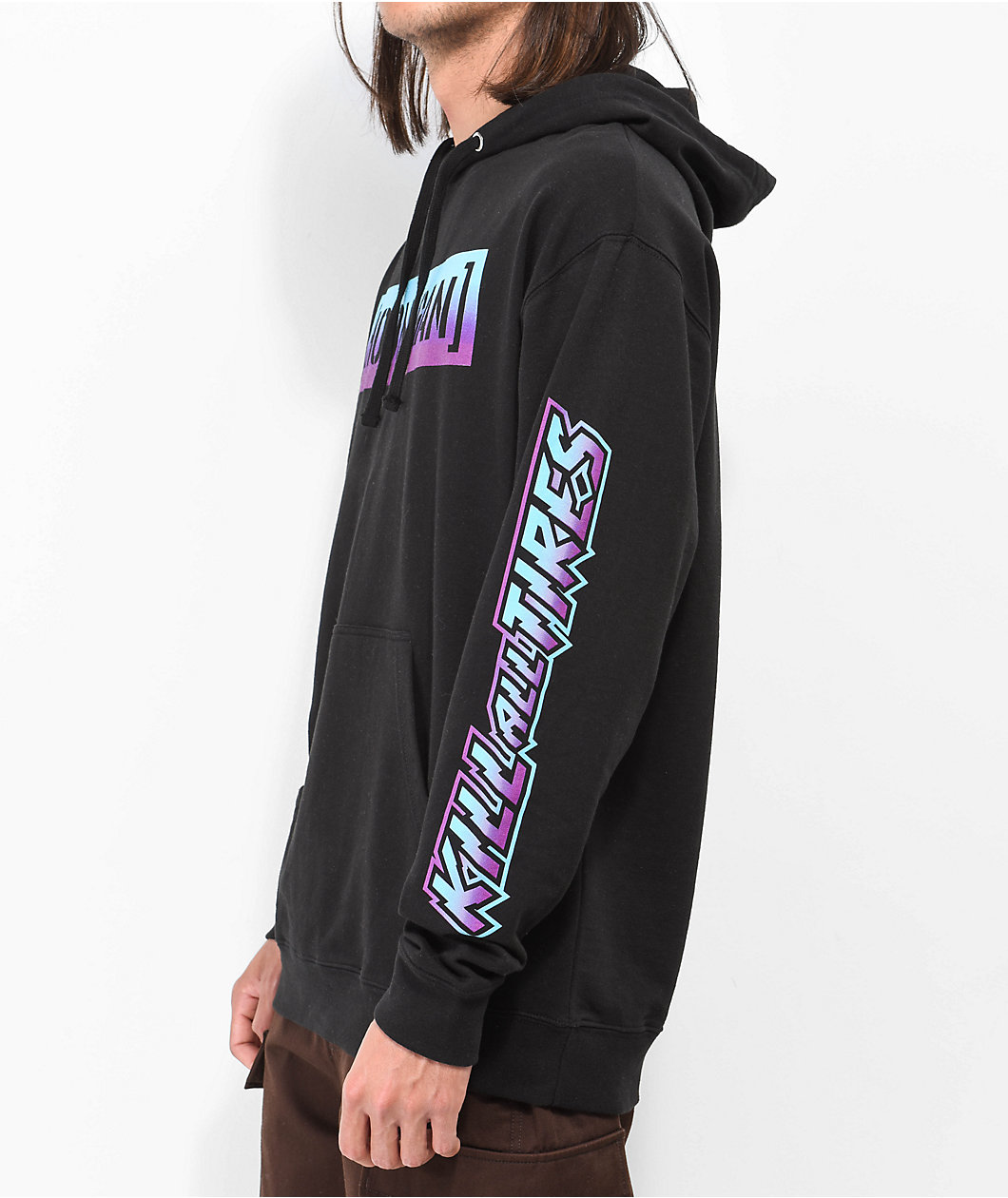 Hoonigan Censor Bar Kill All Tires Black & Purple Hoodie