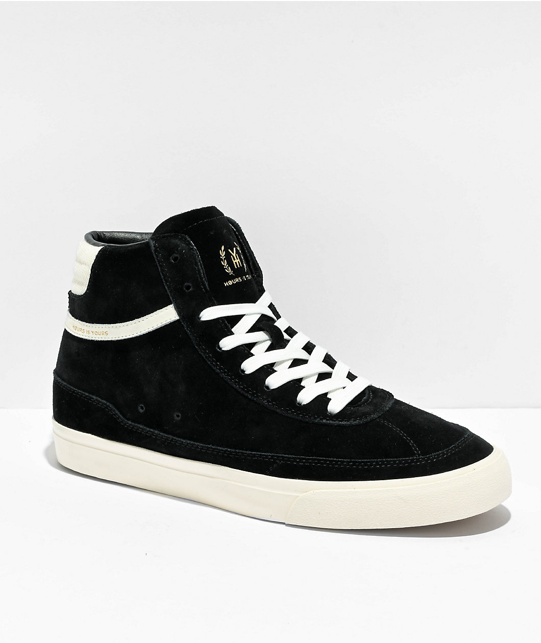 Hours Is Yours North Hi Black & White Skate Shoes