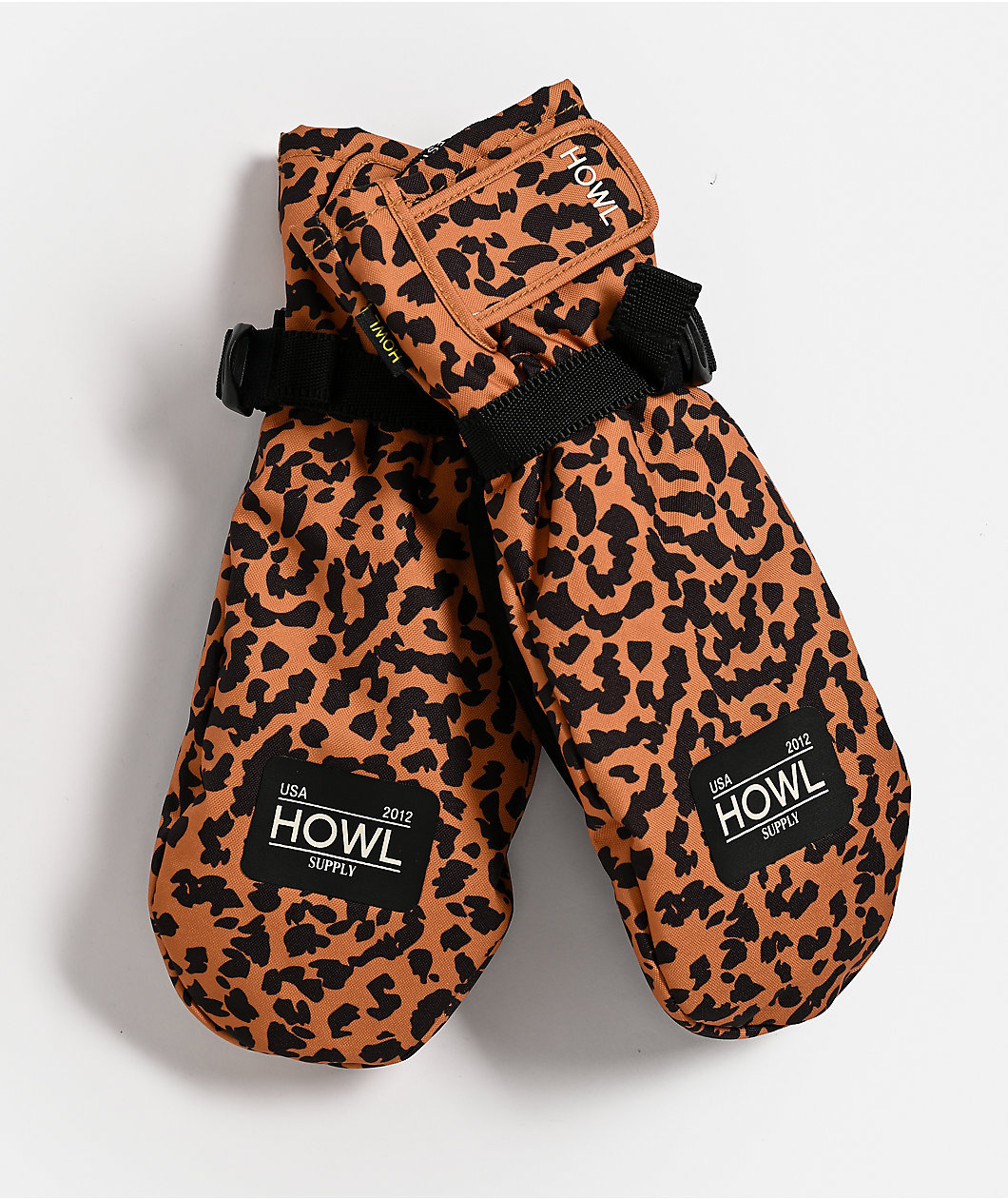 Howl Fairbanks Animal Print 10K Snowboard Mittens