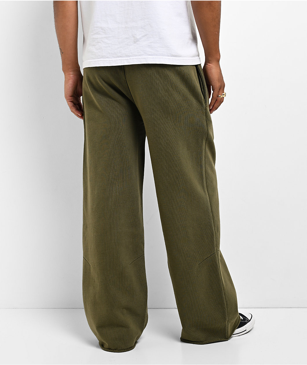 Hypland Pleated Green Sweatpants