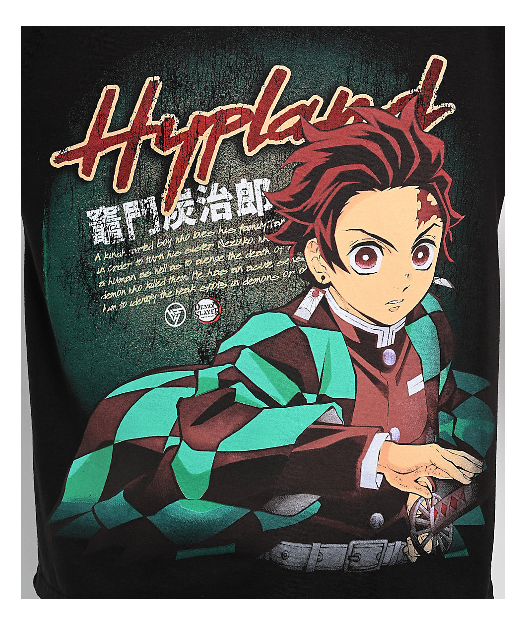 Hypland x Demon Slayer Tanjiro Jumbo Black T-Shirt