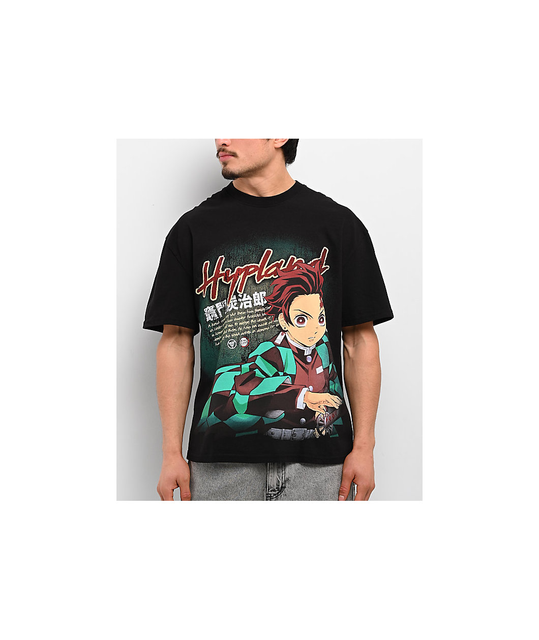 Hypland x Demon Slayer Tanjiro Jumbo Black T-Shirt