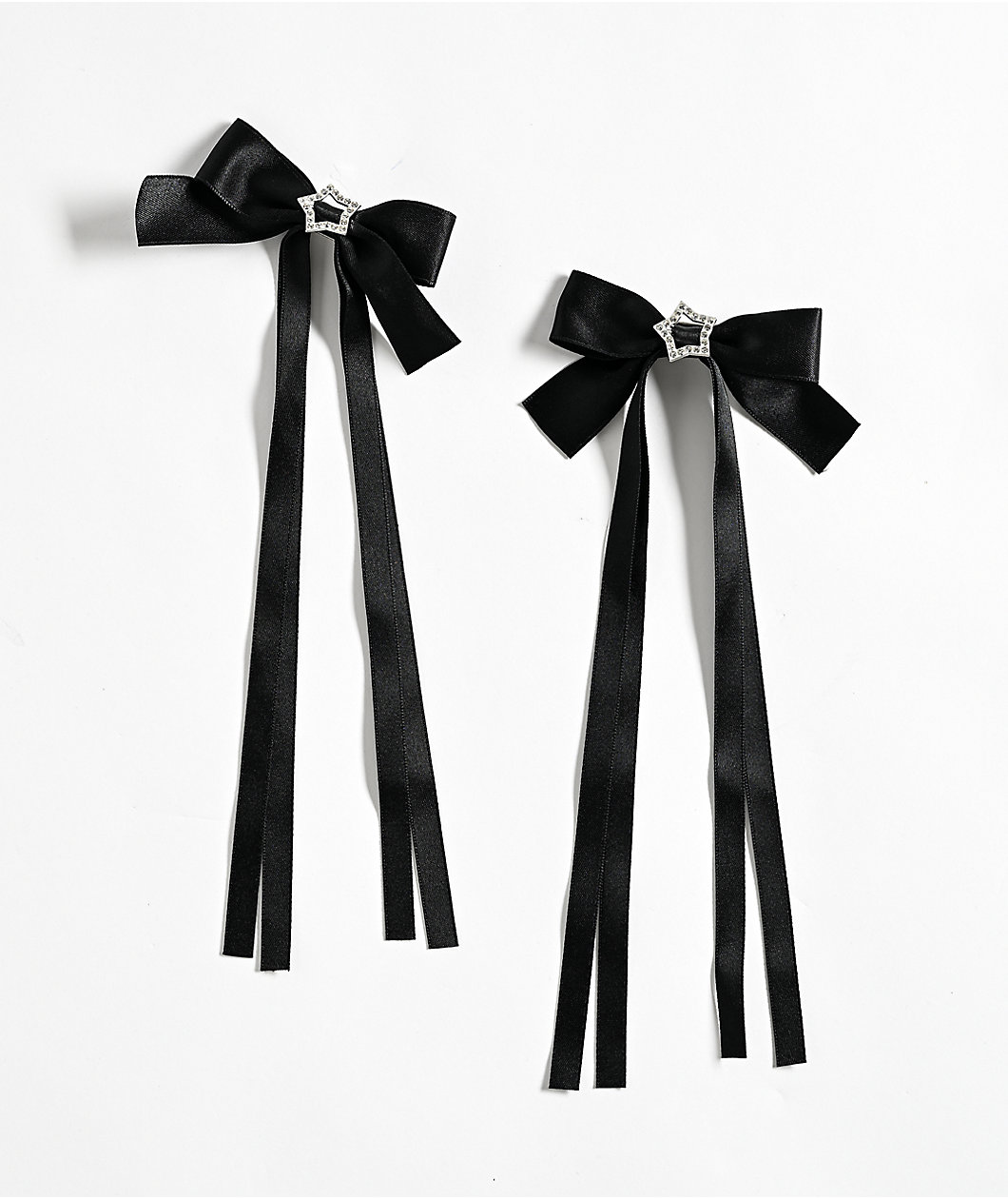 IGOU Bow With Star 2 Pack Black Barrettes