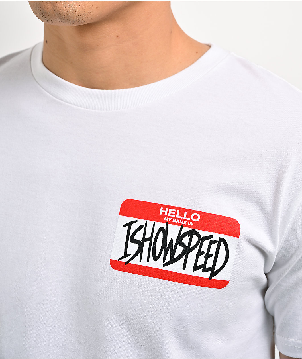 IShowSpeed My Name Is White T-Shirt