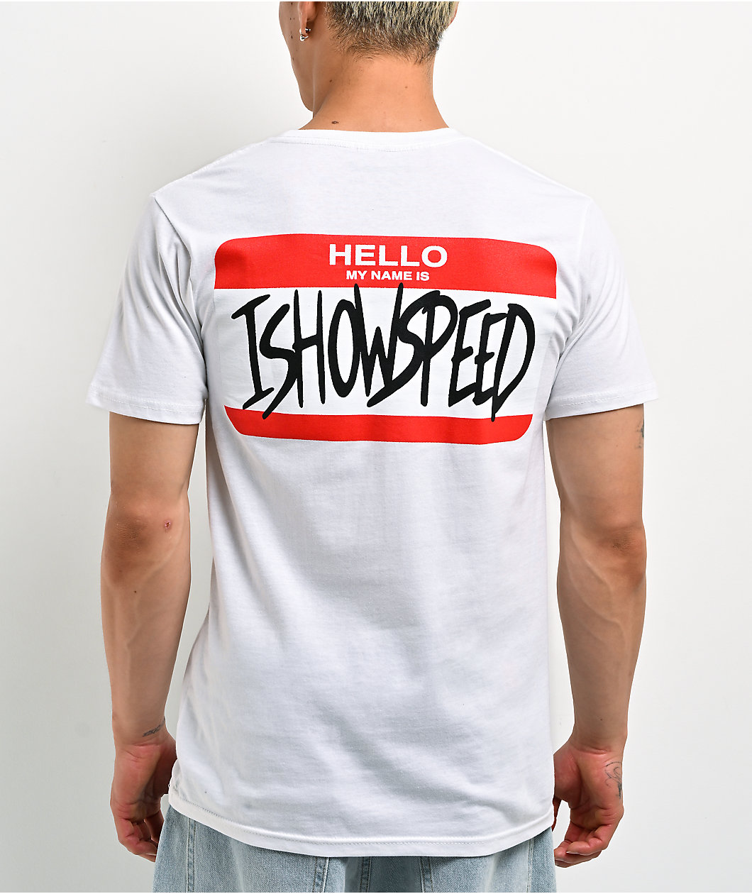 IShowSpeed My Name Is White T-Shirt