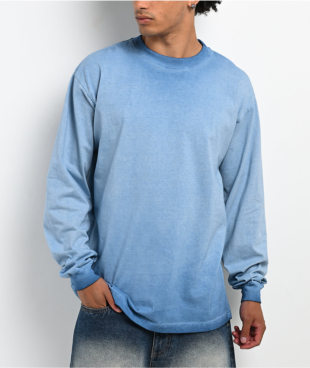 ITA Blue Haze Oil Wash Long Sleeve T-Shirt