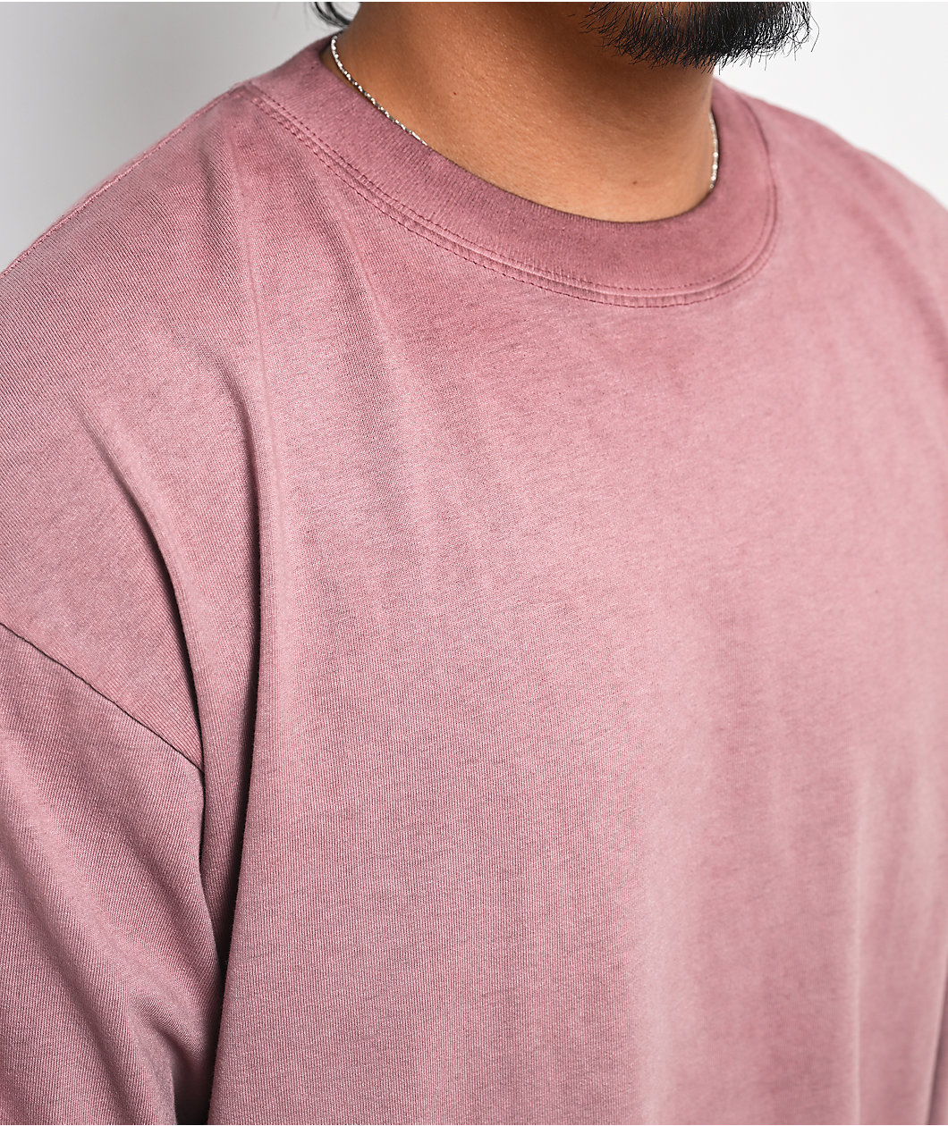 ITA Blush Red Oil Wash Long Sleeve T-Shirt