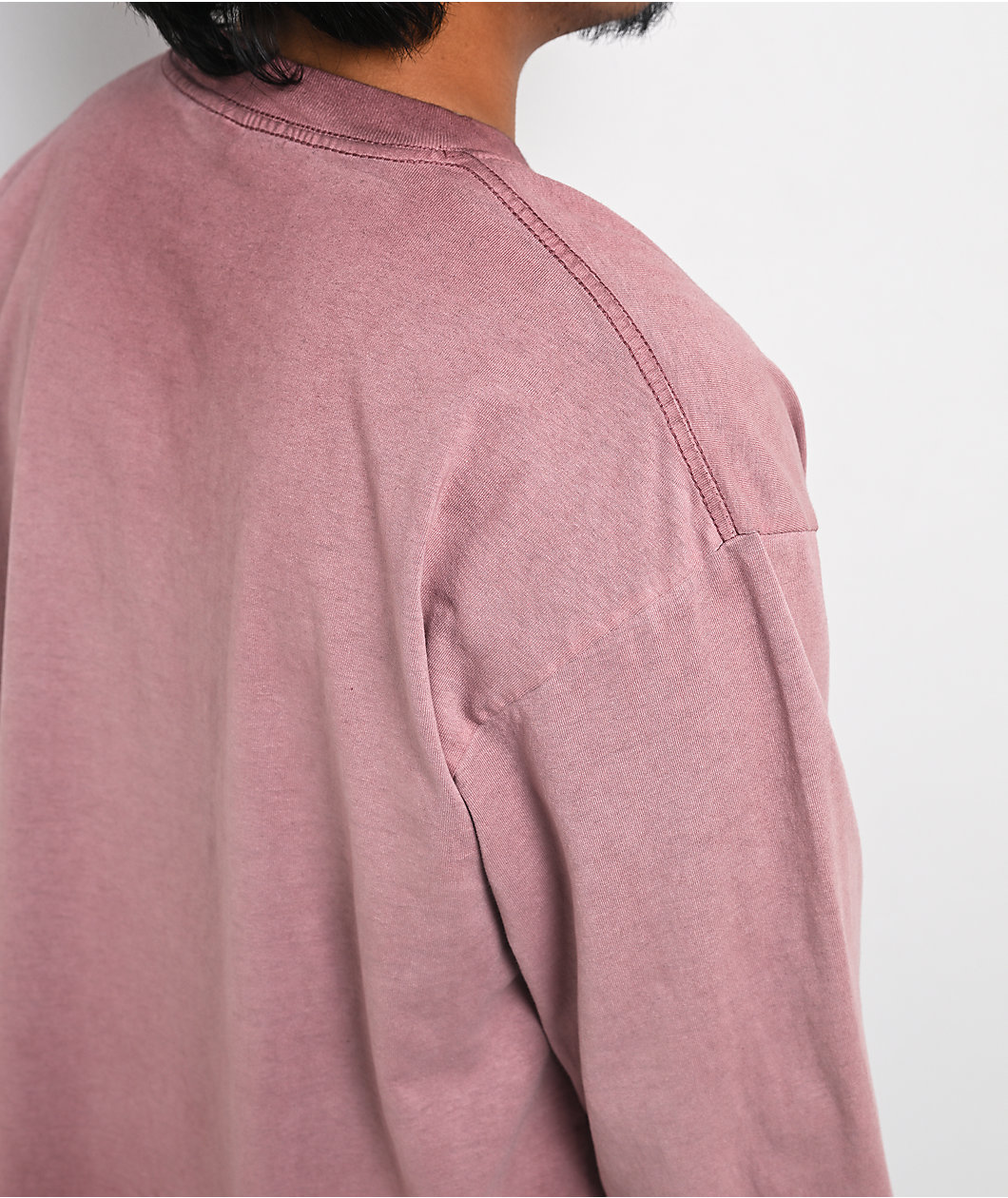 ITA Blush Red Oil Wash Long Sleeve T-Shirt