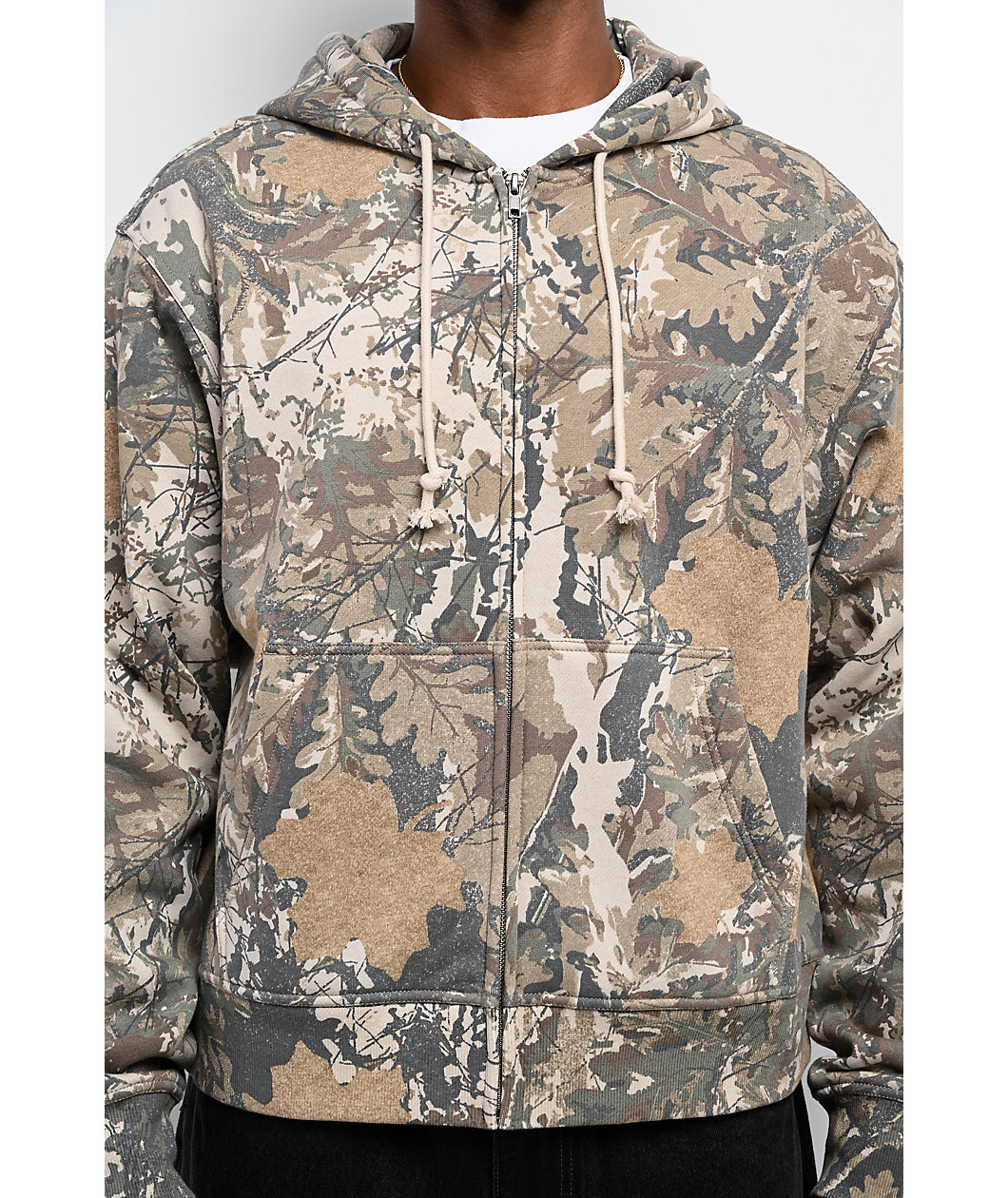ITA Fractal Camo Crop Zip Hoodie