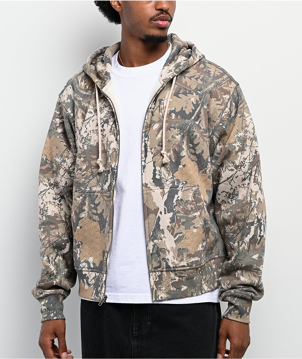 ITA Fractal Camo Crop Zip Hoodie