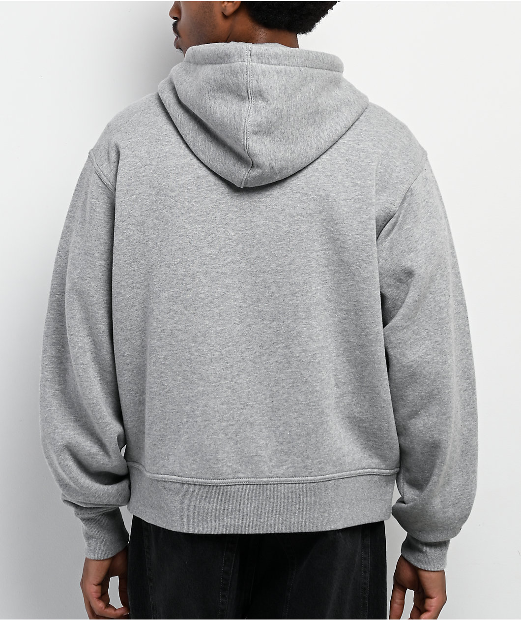 ITA Fractal Grey Crop Zip Hoodie