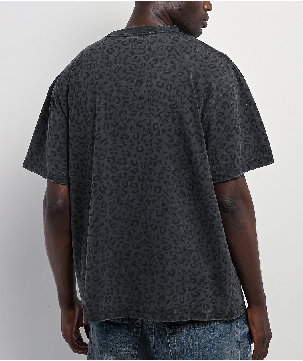 ITA Leopard Grey Heavyweight Boxy T-Shirt
