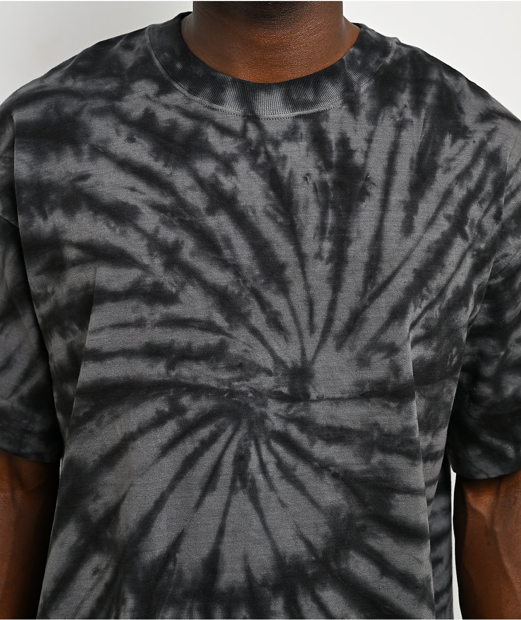 ITA Portal Black & Grey Tie Dye Boxy T-Shirt