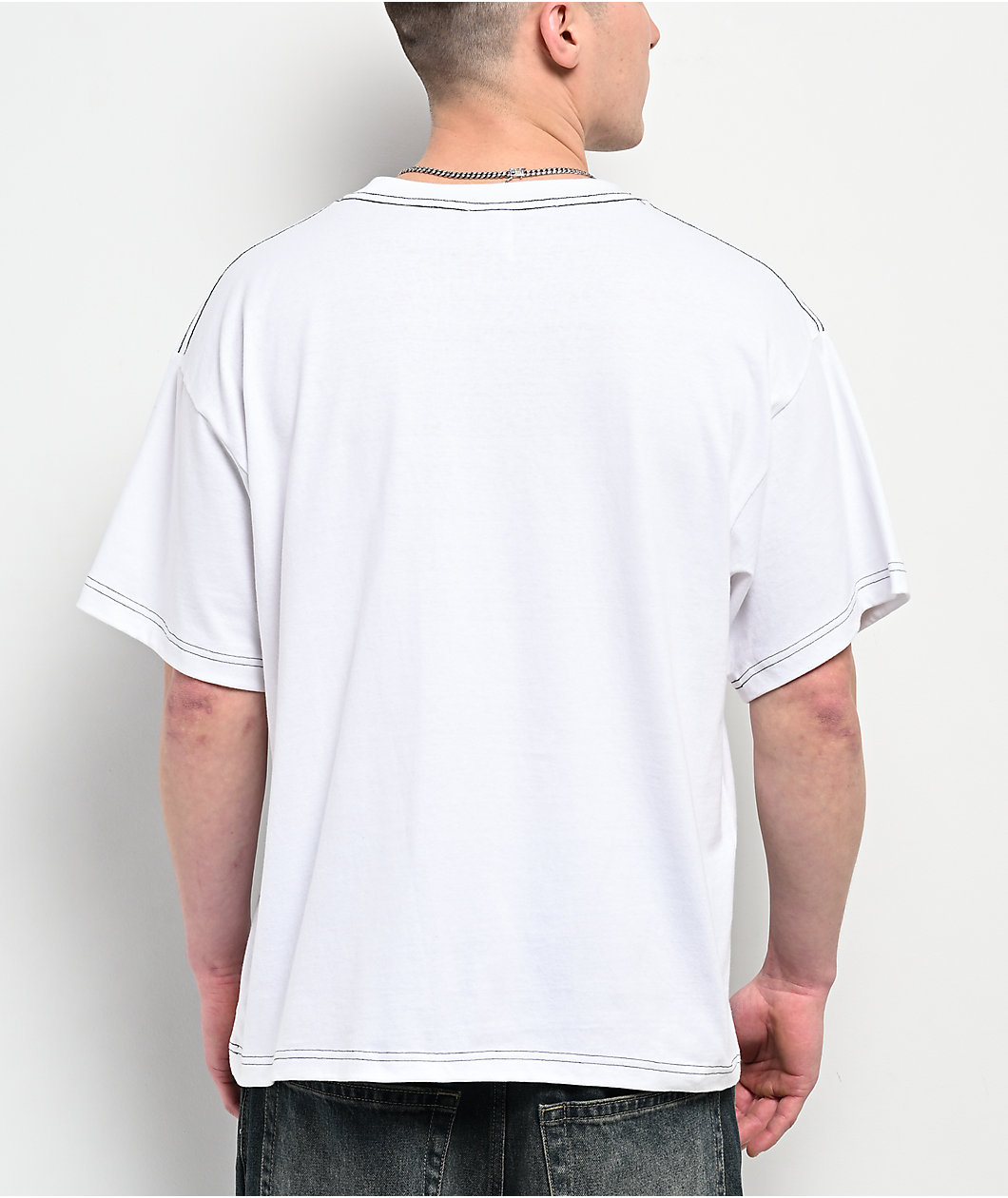 ITA Portal Contrast White Boxy T-Shirt