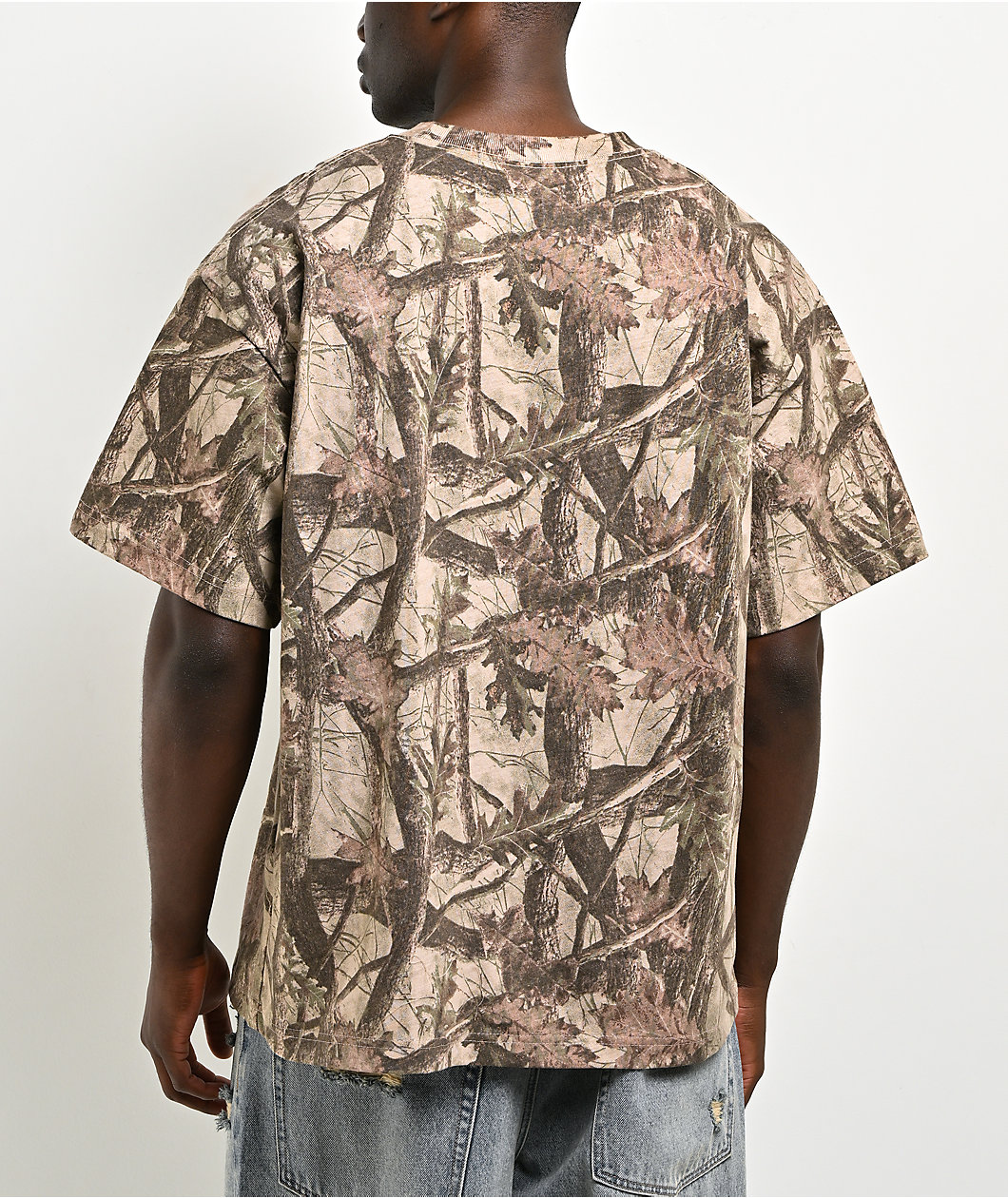 ITA Portal Wood Natural Wash Camo Boxy T-Shirt