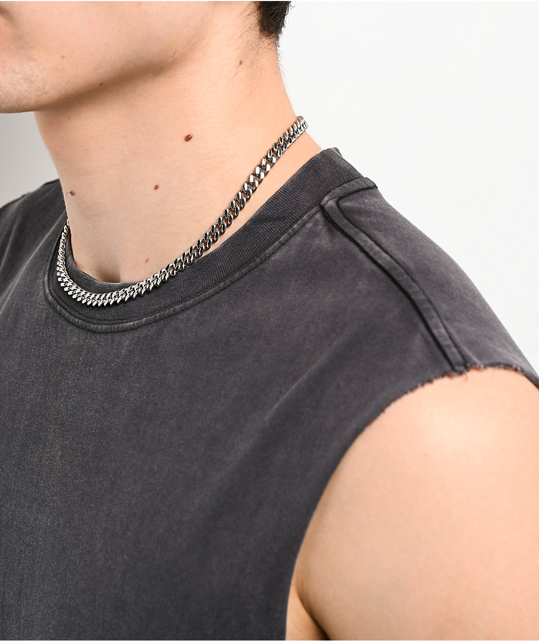 ITA Vex Black Wash Distressed Tank Top