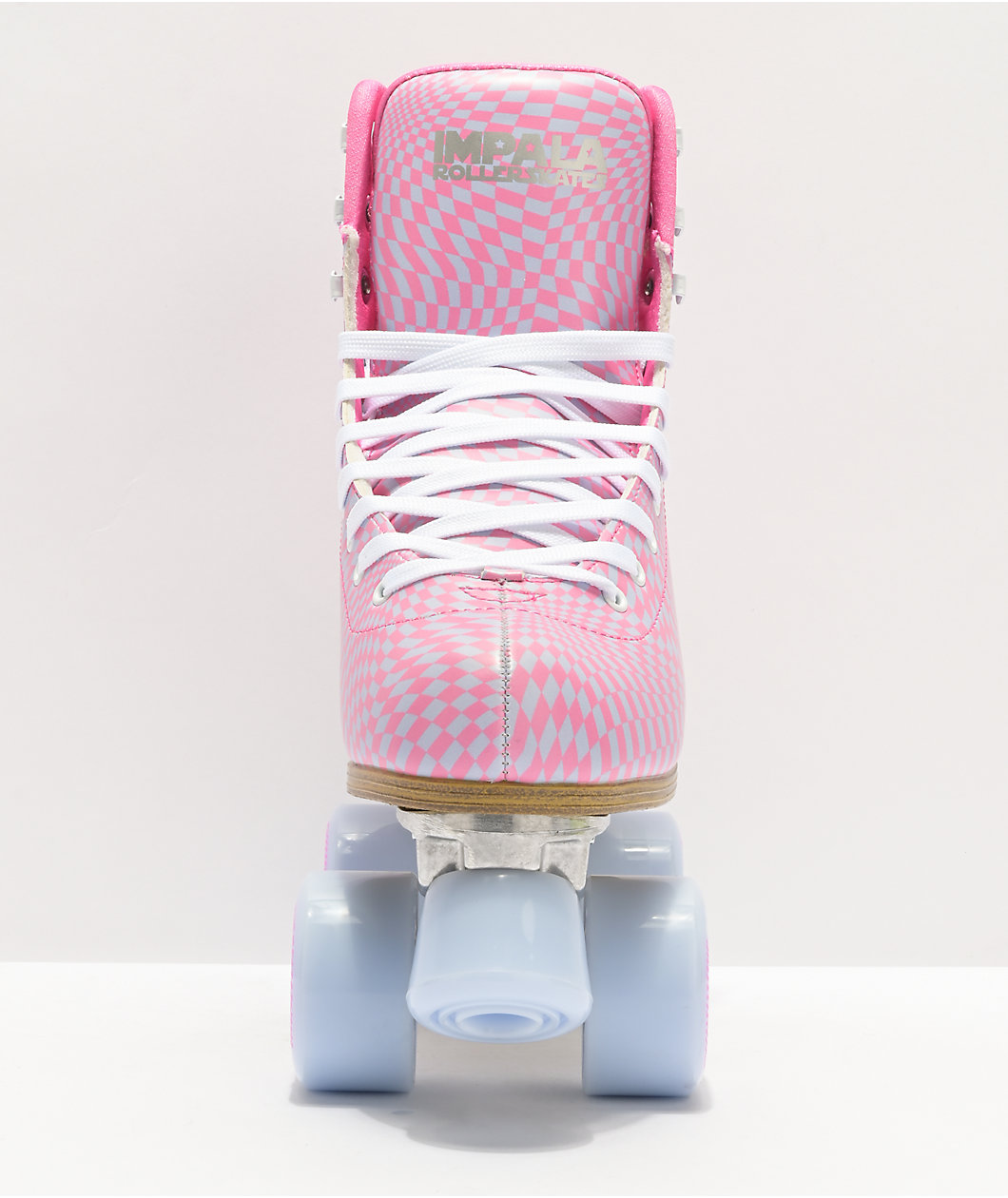 Impala Wavy Check Blue & Pink Roller Skates