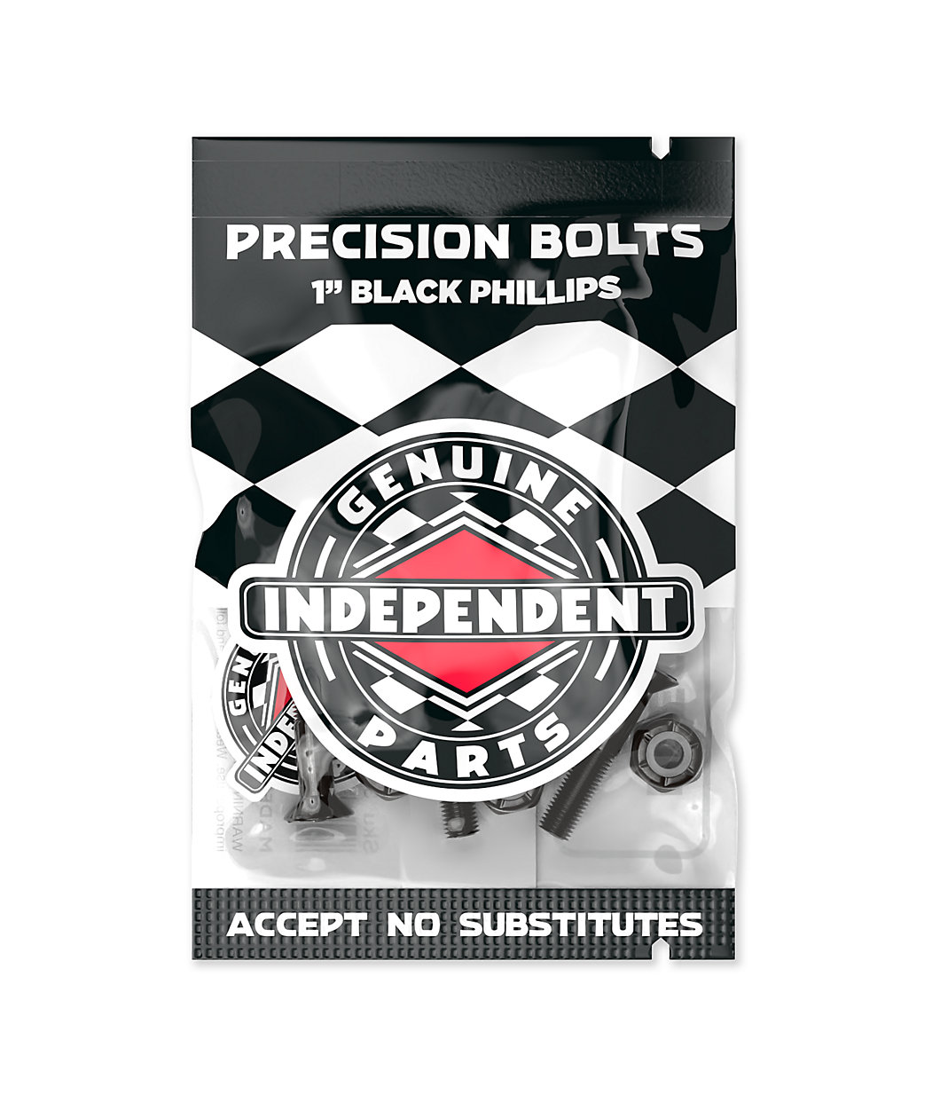 Independent Black Crossbolts 1" Skateboard Hardware