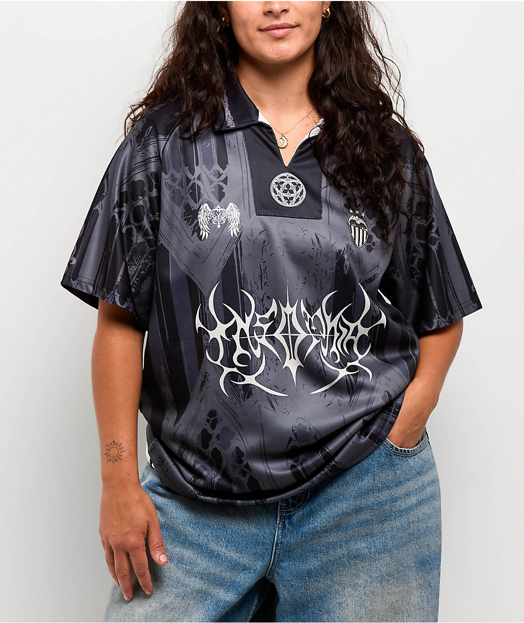 Insomnia Sinister Black & Grey Soccer Jersey