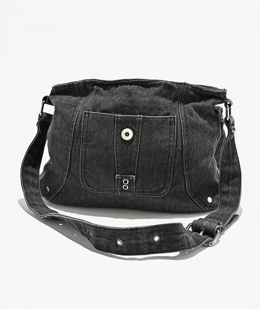 Insomnia Visuals Black Wash Denim Messenger Bag