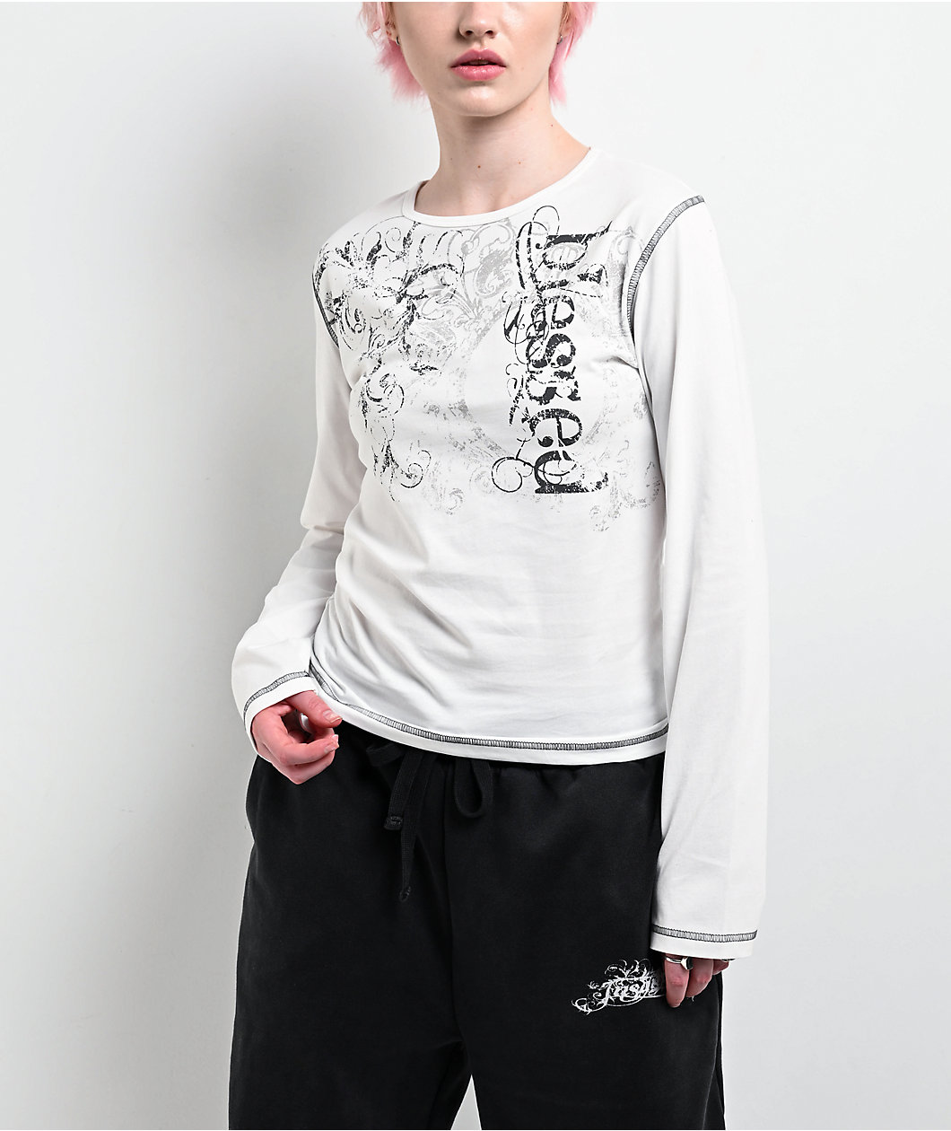 Insomnia Visuals Blessed White Long Sleeve T-Shirt