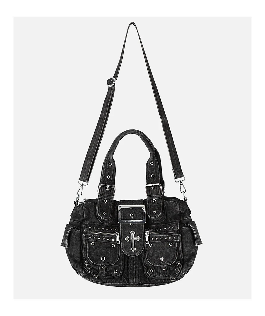 Insomnia Visuals Cross Black Handbag