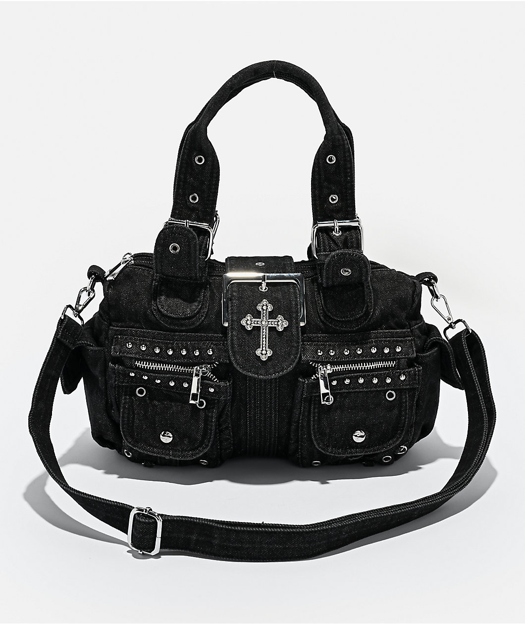 Insomnia Visuals Cross Black Handbag