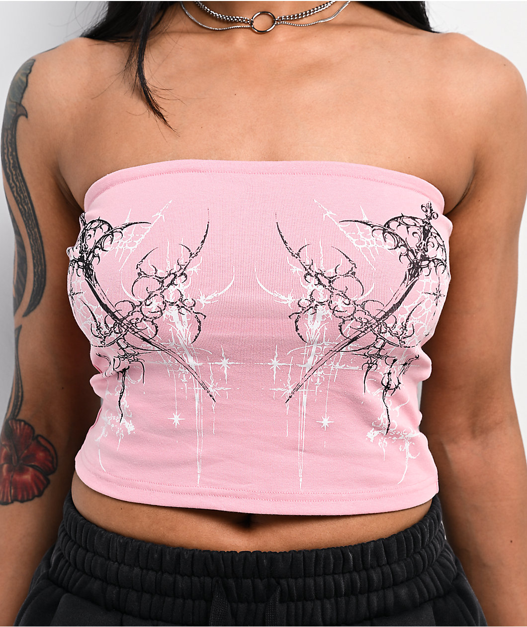 Insomnia Visuals Dagger Pink Tube Top