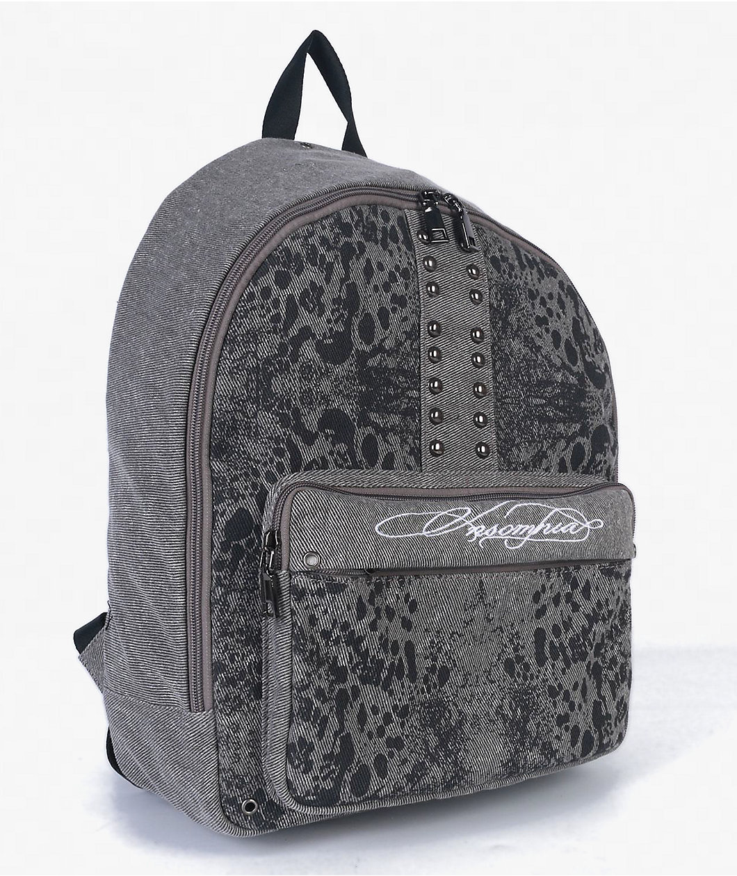 Insomnia Visuals Denim Cheetah Grey Backpack