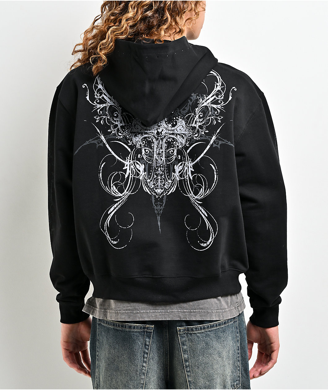 Insomnia Visuals Double Cross Black Zip Hoodie