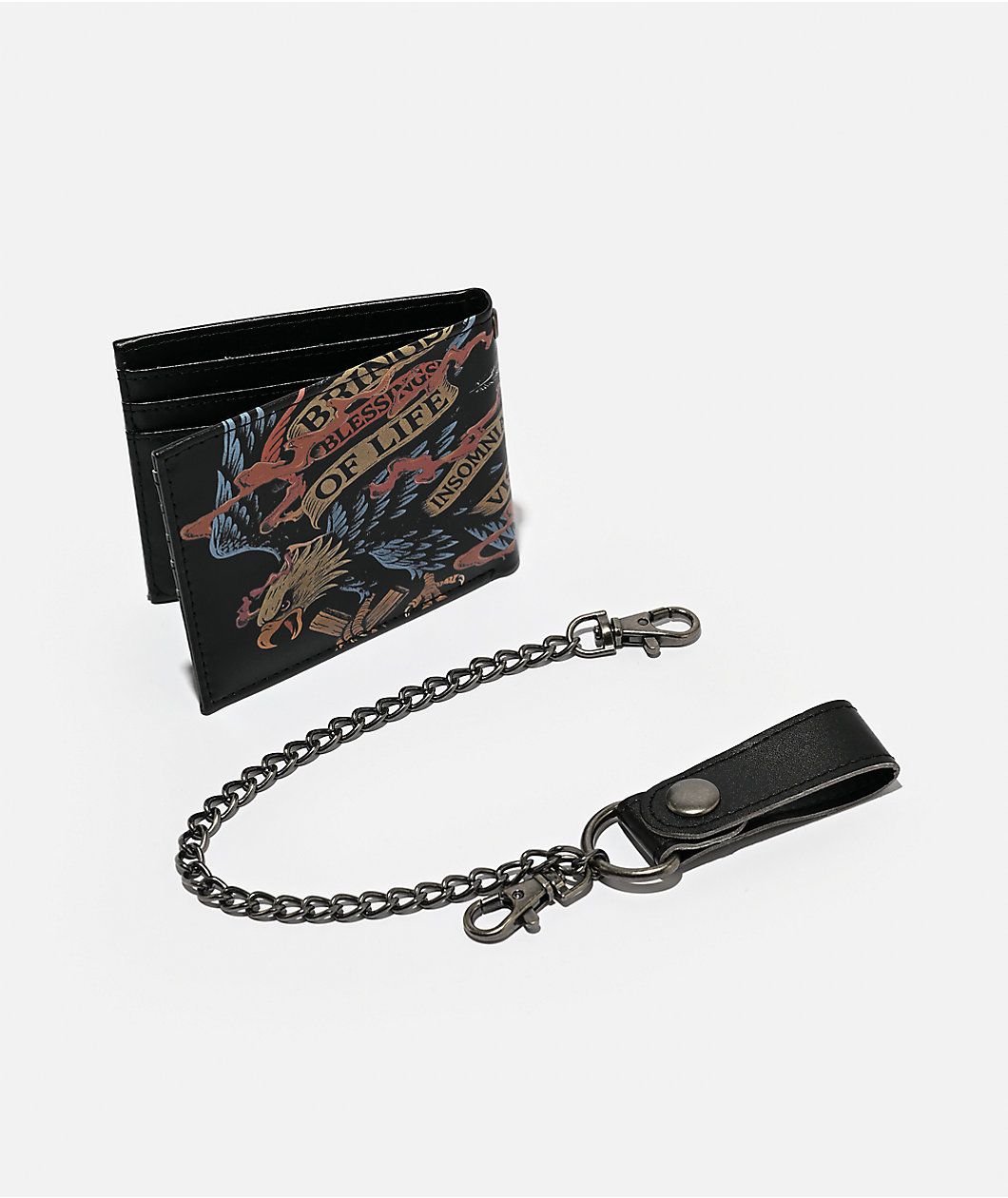 Insomnia Visuals Eagle Black Chain Wallet