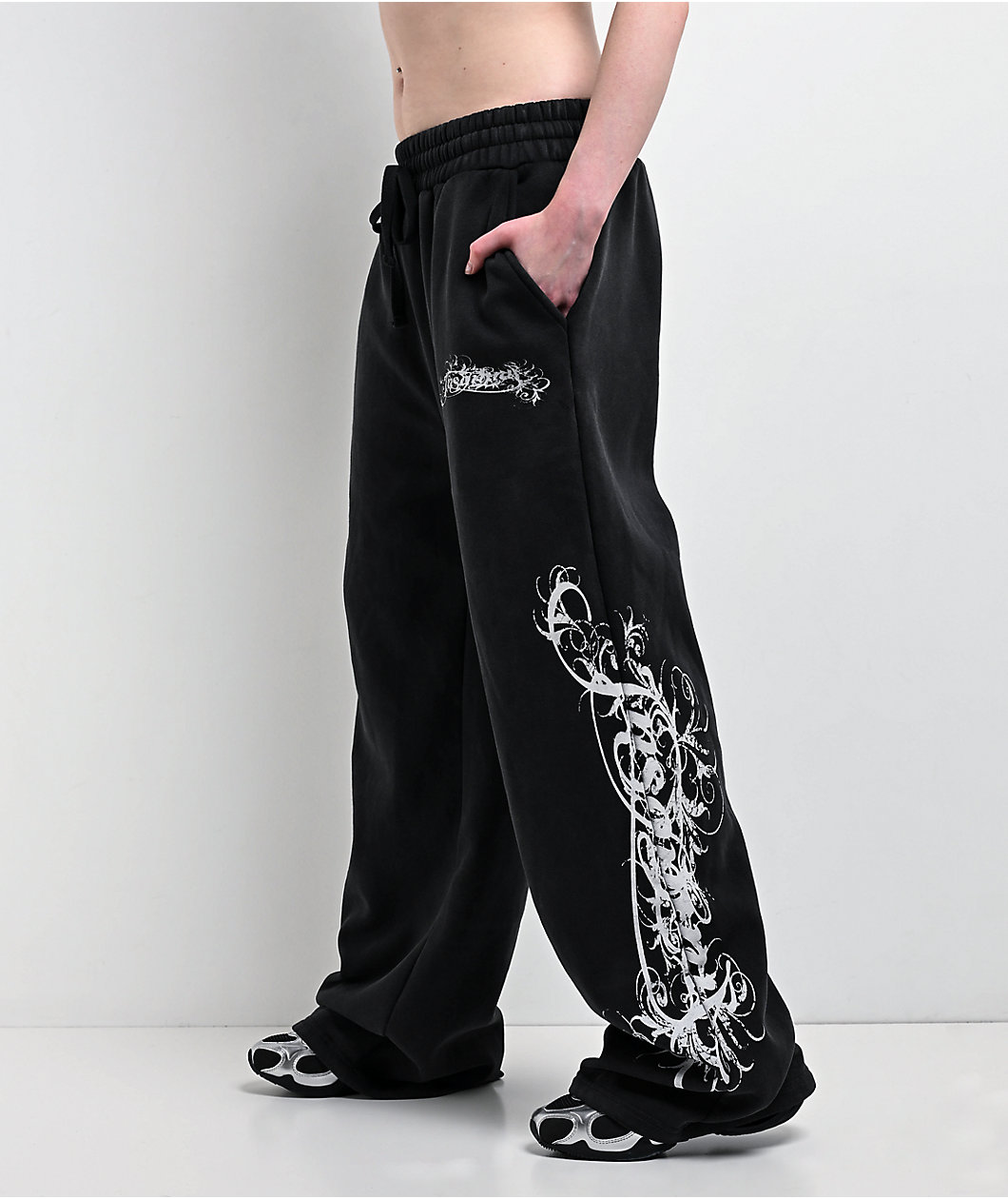 Insomnia Visuals Eternal Black Wash Sweatpants