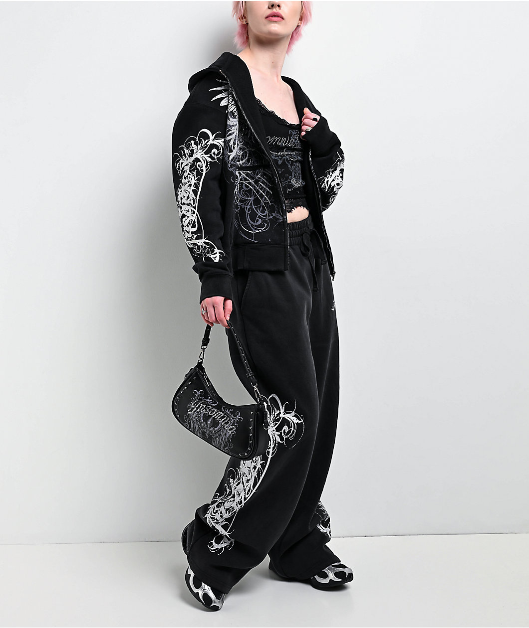 Insomnia Visuals Eternal Black Wash Sweatpants