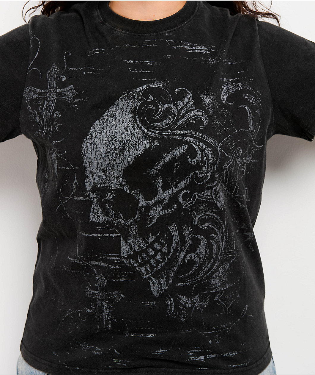 Insomnia Visuals Fate Black Wash T-Shirt