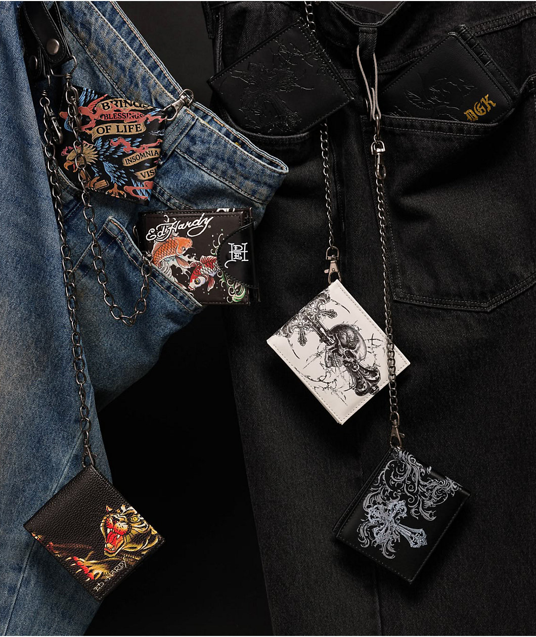 Insomnia Visuals Fate White Chain Wallet