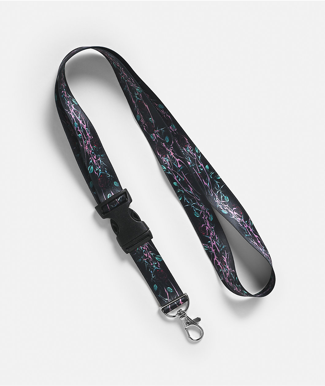 Insomnia Visuals Roses Black Lanyard